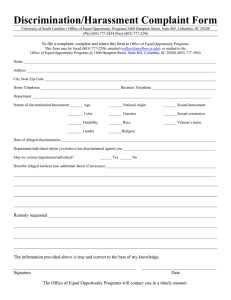 Discrimination/Harassment Complaint Form
