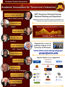 Academic Innovations for Tomorrow’s Industries 250 American Chemical Society National Meeting and Exposition