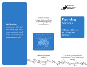 Psychology Services: How to contact us