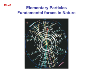 Elementary Particles Fundamental forces in Nature Ch 43