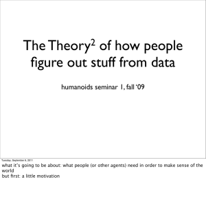 The Theory of how people figure out stuff from data 2