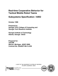 Real-time Cooperative Behavior for Tactical Mobile Robot Teams Subsystems Specification / A002