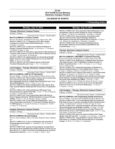 Errata 2015 AAPM Annual Meeting Electronic Campus Posters