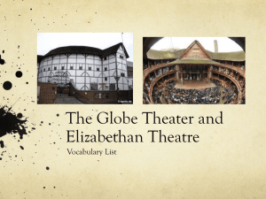 The Globe Theater and Elizabethan Theatre Vocabulary List