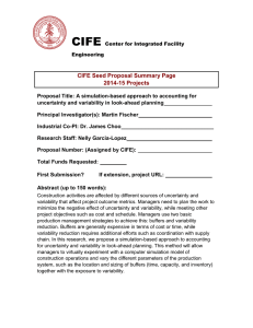 CIFE CIFE Seed Proposal Summary Page 2014-15 Projects