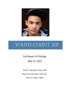 Youth Count 2.0!  Full Report of Findings May 13, 2015