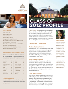 Class of 2012 Profile