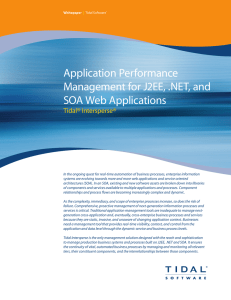 Application Performance Management for J2EE, .NET, and SOA Web Applications Tidal® Intersperse®