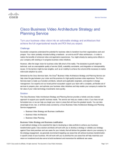 Cisco Business Video Architecture Strategy and Planning Service