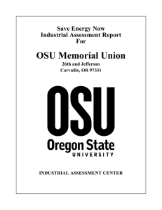 OSU Memorial Union Save Energy Now Industrial Assessment Report For