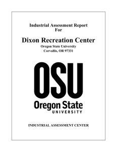 Dixon Recreation Center  Industrial Assessment Report For