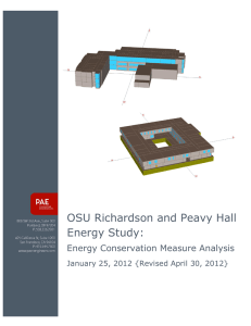 OSU Richardson and Peavy Hall Energy Study: Energy Conservation Measure Analysis