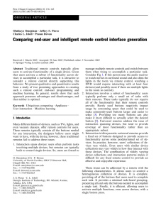 Comparing end-user and intelligent remote control interface generation