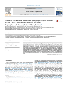 Evaluating the perceived social impacts of hosting large-scale sport