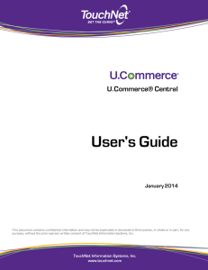 User's Guide U.Commerce® Central January 2014