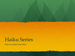 Haiku Series How to Create Your Own