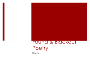 Found &amp; Blackout Poetry How-To
