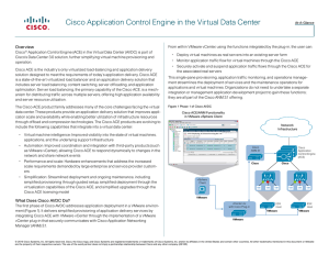 Cisco Application Control Engine in the Virtual Data Center Overview