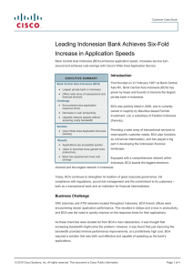 Leading Indonesian Bank Achieves Six-Fold Increase in Application Speeds