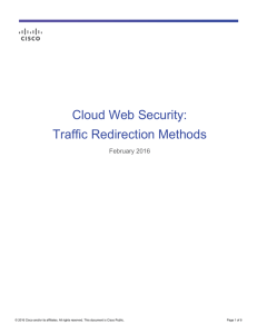 Cloud Web Security: Traffic Redirection Methods  February 2016