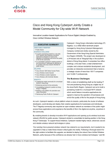 Cisco and Hong Kong Cyberport Jointly Create a