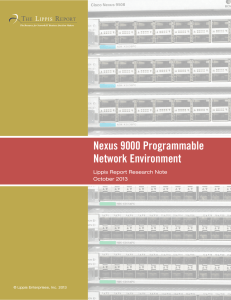 Nexus 9000 Programmable Network Environment Lippis Report Research Note October 2013