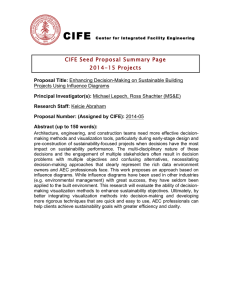 CIFE CIFE Seed Proposal Summary Page 2014-15 Projects