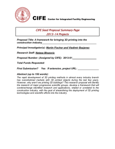 CIFE CIFE Seed Proposal Summary Page 2013-14 Projects