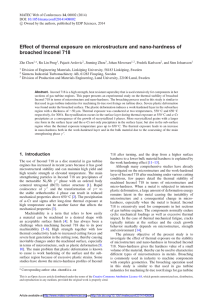 Effect of thermal exposure on microstructure and nano-hardness of