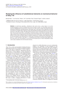 Studying the influence of substitutional elements on mechanical behavior