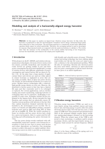 Modeling and analysis of a horizontally-aligned energy harvester