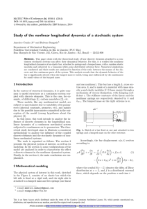 Study of the nonlinear longitudinal dynamics of a stochastic system