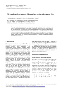 Advanced nonlinear control of three phase series active power filter