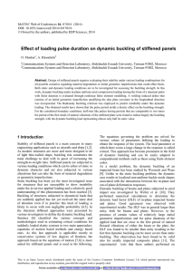 Effect of loading pulse duration on dynamic buckling of stiffened...