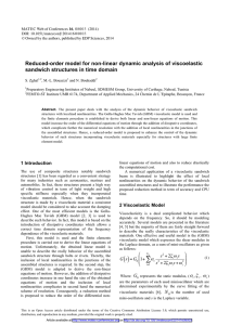 Reduced-order model for non-linear dynamic analysis of viscoelastic