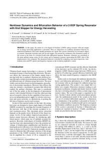 Nonlinear Dynamics and Bifurcation Behavior of a 2-DOF Spring Resonator