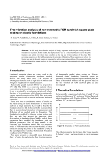 Free vibration analysis of non-symmetric FGM sandwich square plate