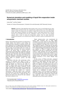 Numerical simulation and modeling of liquid film evaporation inside