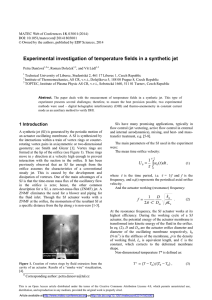 Experimental investigation of temperature fields in a synthetic jet