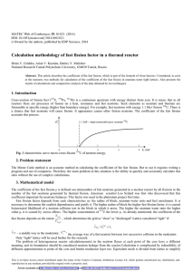 Calculation methodology of fast fission factor in a thermal reactor