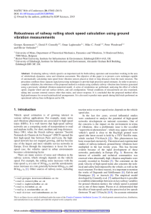 Robustness of railway rolling stock speed calculation using ground vibration measurements