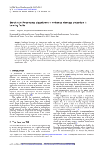 Stochastic Resonance algorithms to enhance damage detection in bearing faults