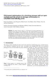 FEA-based optimisation of a clinching process with an open