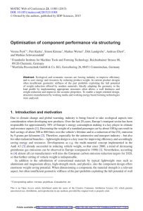 Optimisation of component performance via structuring