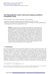 Tool life prediction under multi-cycle loading conditions: A feasibility study