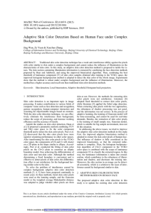 Adaptive Skin Color Detection Based on Human Face under Complex Background