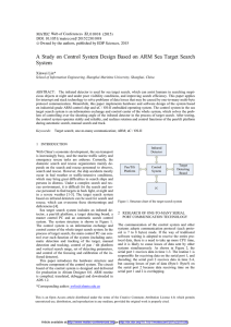 A Study on Control System Design Based on ARM Sea... System Xinwei Lin*