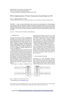 FPGA Implementation of Video Transmission System Based on LTE