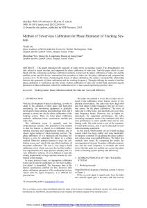 Method of Tower-less Calibration for Phase Parameter of Tracking Sys- tem