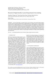 Research of Digital Interface Layout Design based on Eye-tracking  Mingwu Kang